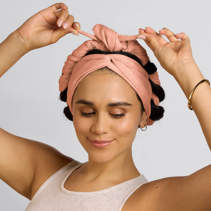 KITSCH Set & Flow Heatless Curling Headband - Terracotta