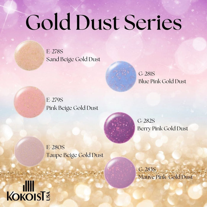 Kokoist Gold Dust Series E278-G283, set of 6 Color Gel Collection KOKOIST