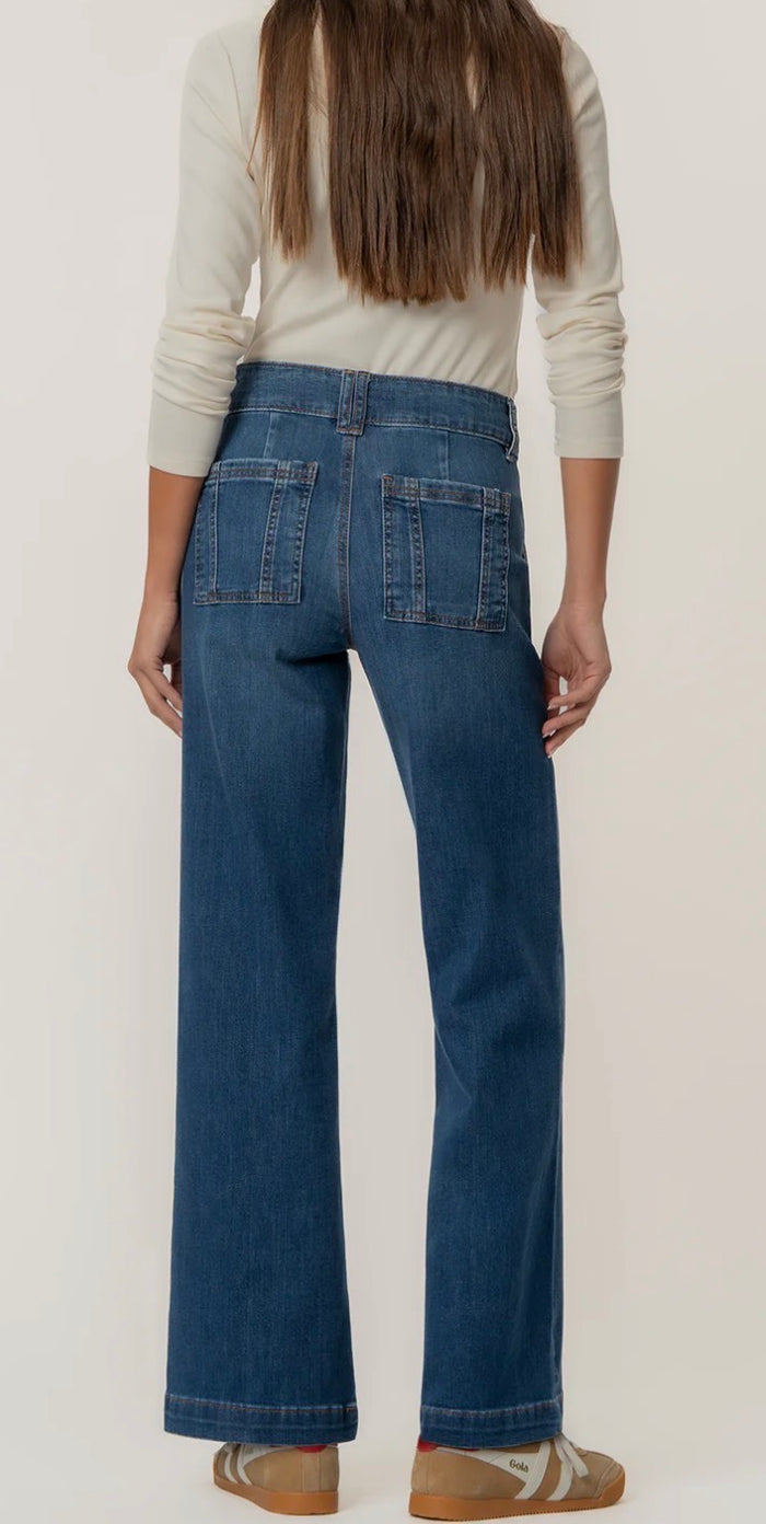 KUT JODI HIGH RISE STRAIGHT LEG - PORKCHOP FRT-HUMANITARIAN