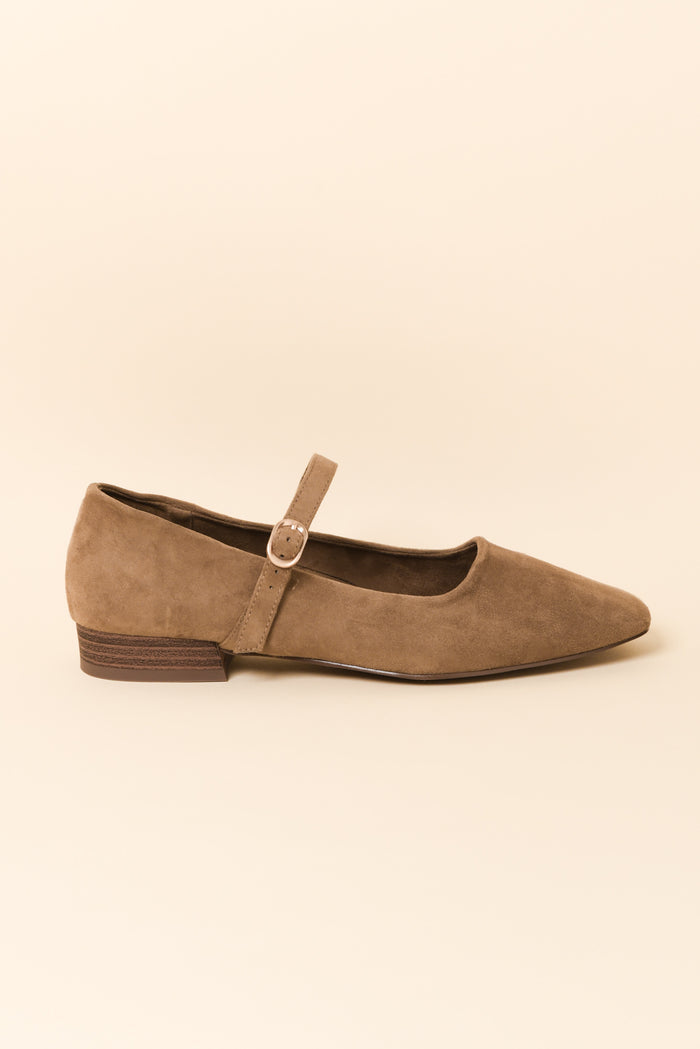 Landara Tan Suede Ballet Flat