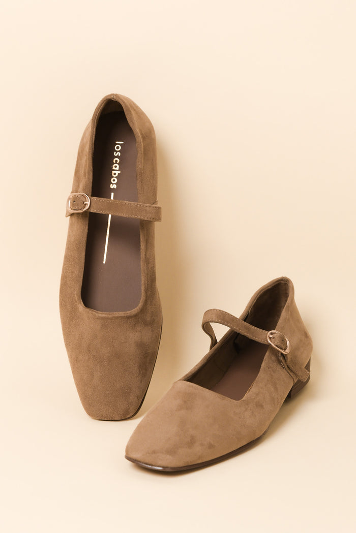 Landara Tan Suede Ballet Flat