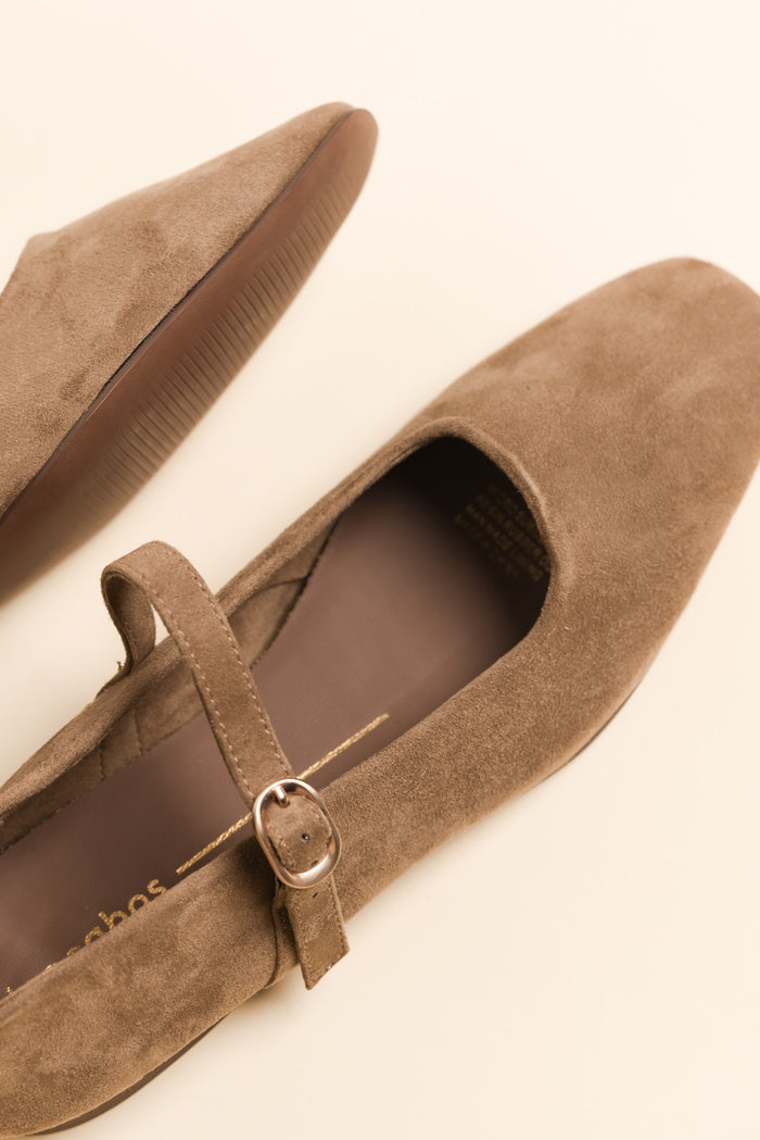 Landara Tan Suede Ballet Flat