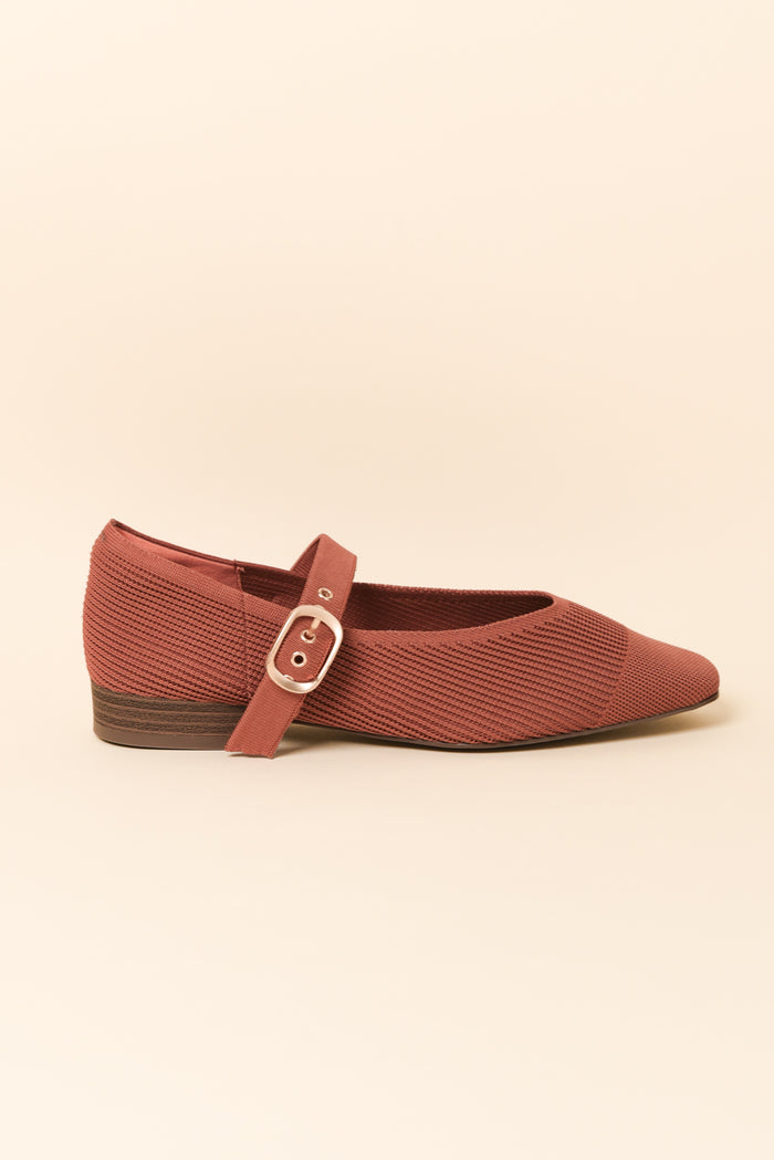 Lando Coral Buckle Ballet Flat