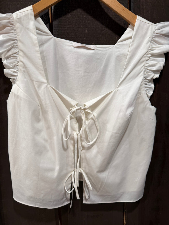 LEZ A LEZ RUFFLE FRONT TIE TANK