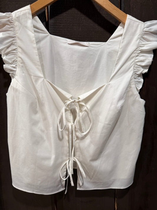 LEZ A LEZ RUFFLE FRONT TIE TANK