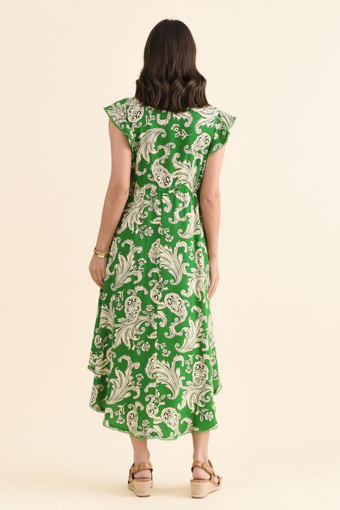 Libby Green Foliage Midi Dress