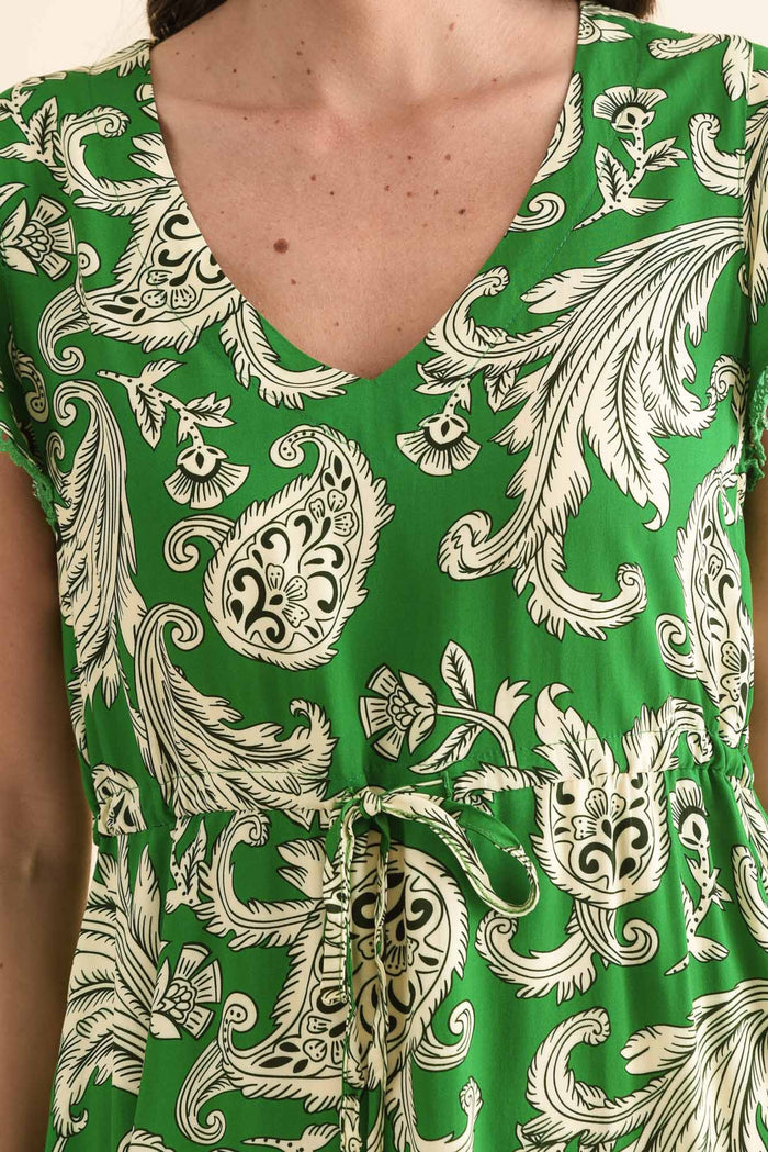 Libby Green Foliage Midi Dress