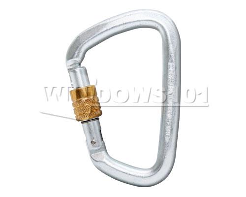 Liberty Mt Large Steel D Screw Gate 50kN Carabiner - Windows101