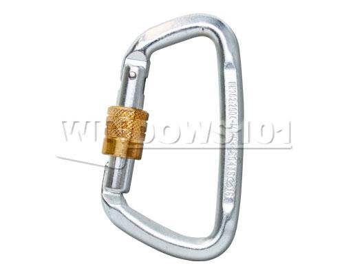 Liberty Mt Steel Modified D Screw Gate 50kN Carabiner - Windows101