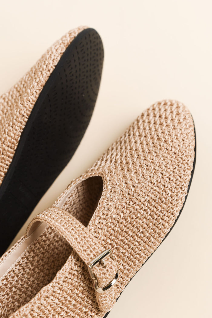 Lille Natural Raffia Ballet Flat