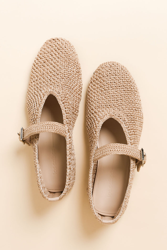 Lille Natural Raffia Ballet Flat