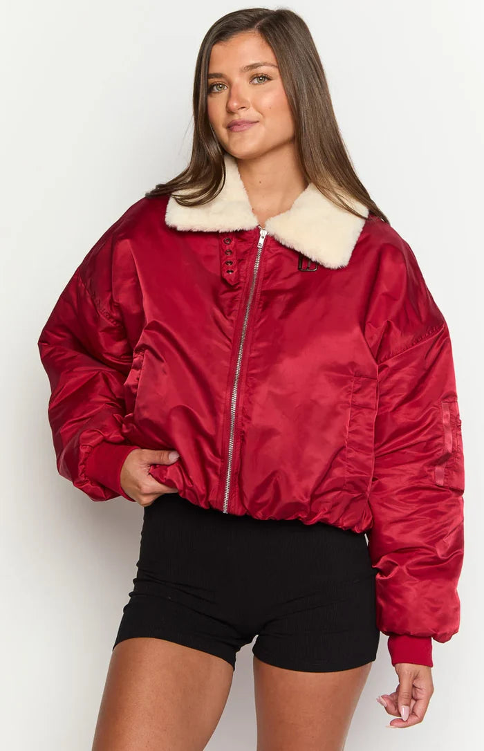 Lioness Carla Mulberry Puffer Jacket