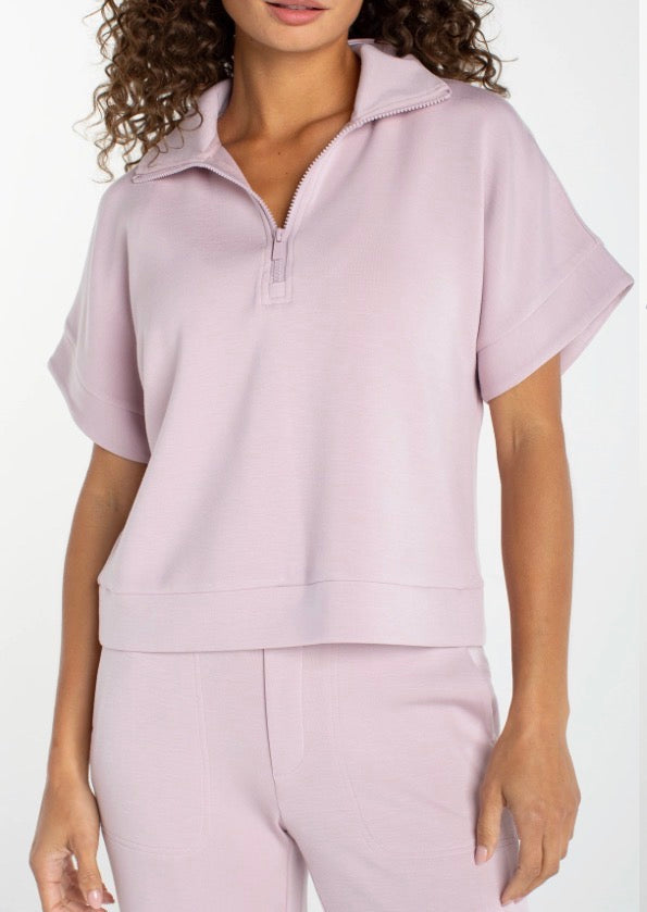 LIVERPOOL HALF ZIP POPOVER TOP