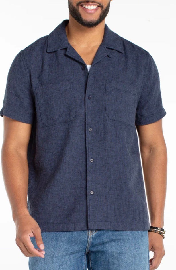 LIVERPOOL SHORT SLEEVE BUTTON UP CAMP SHIRT