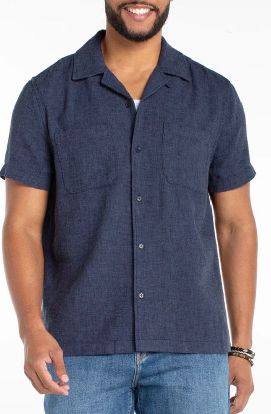 LIVERPOOL SHORT SLEEVE BUTTON UP CAMP SHIRT