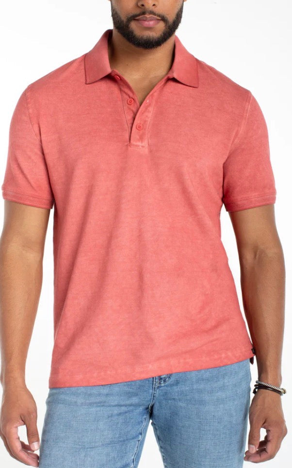 LIVERPOOL SHORT SLEEVE NOVELTY RIB POLO