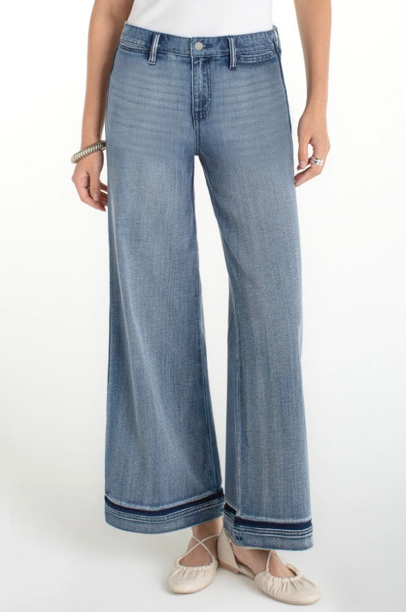 LIVERPOOL Super Stride Wide Leg With Shadow Cuff-Reflection