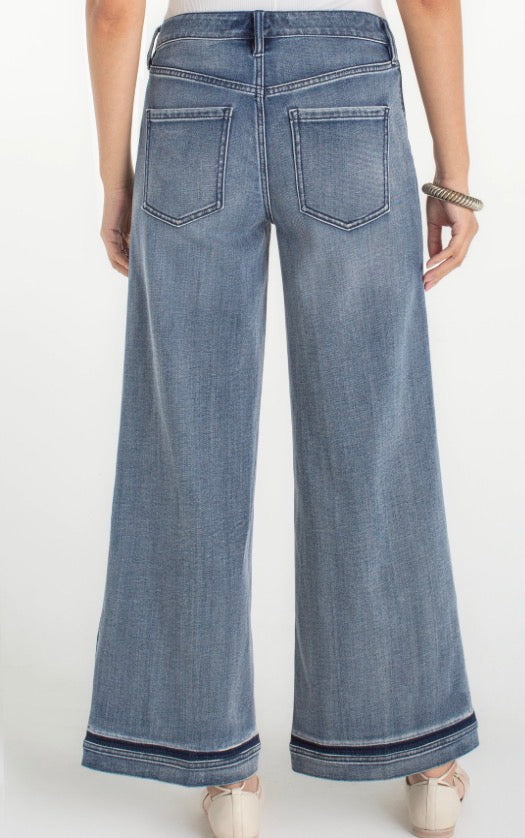 LIVERPOOL Super Stride Wide Leg With Shadow Cuff-Reflection