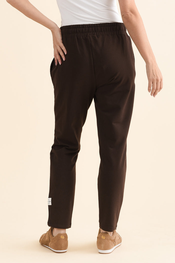Lobby Chocolate Cotton Relaxed Sweatpants