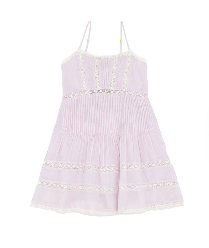 Love Shack Fancy Girls Havrea Dress Orchid Ice Girls Casual Dresses Love Shack Fancy