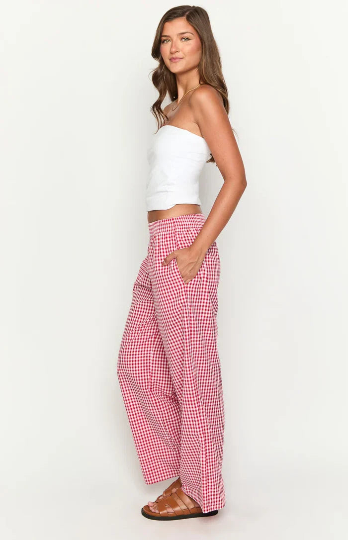 Mahalia Red Gingham Pants