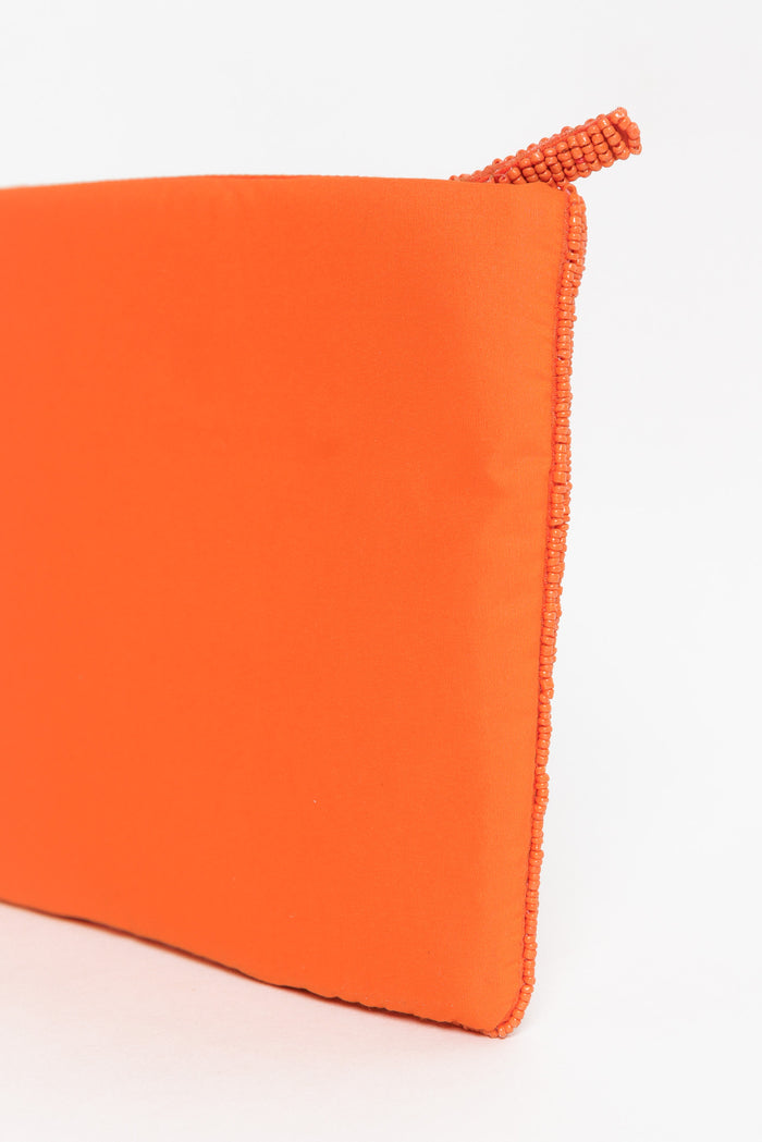 Mallorca Orange Beaded Clutch