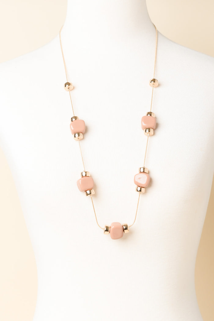 Mardie Blush Beaded Necklace