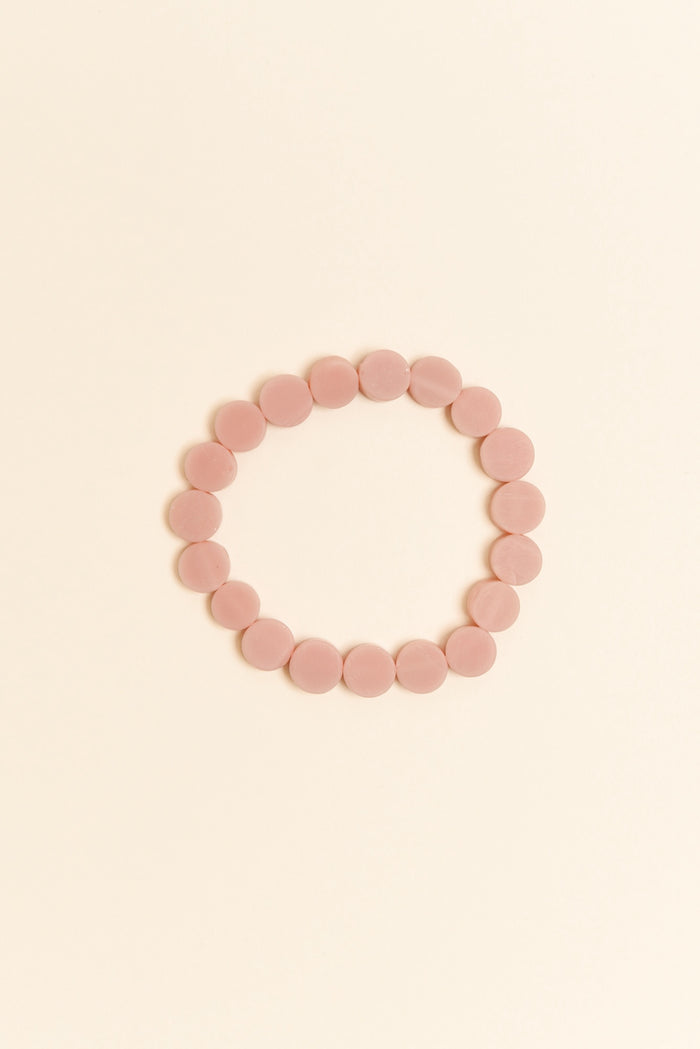 Mari Nude Resin Beaded Bracelet