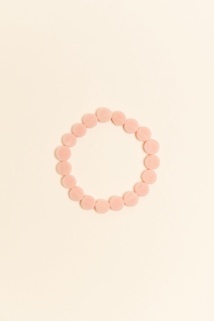 Mari Peach Resin Beaded Bracelet