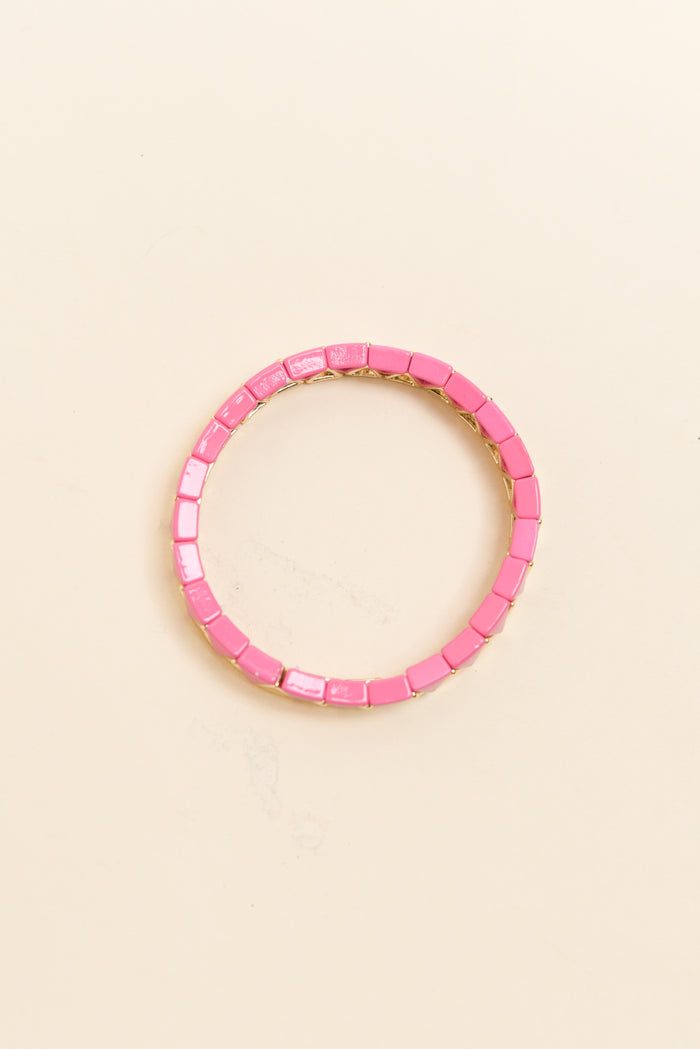 Martha Pink Beaded Bracelet