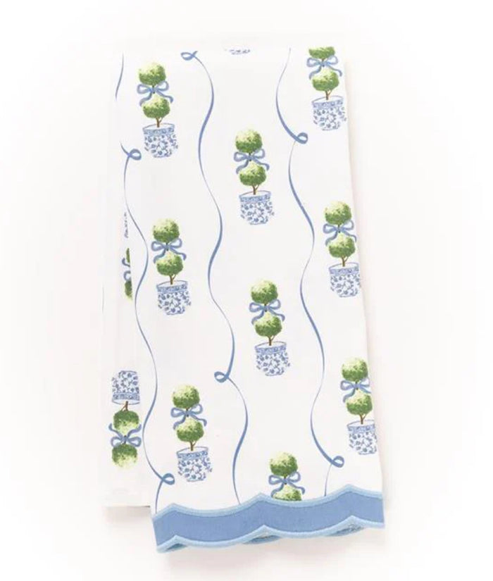 Mary Square Topiary Print Tea Towel