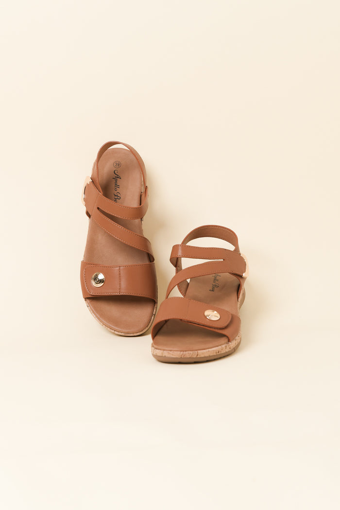 Meadow Tan Velcro Sandal