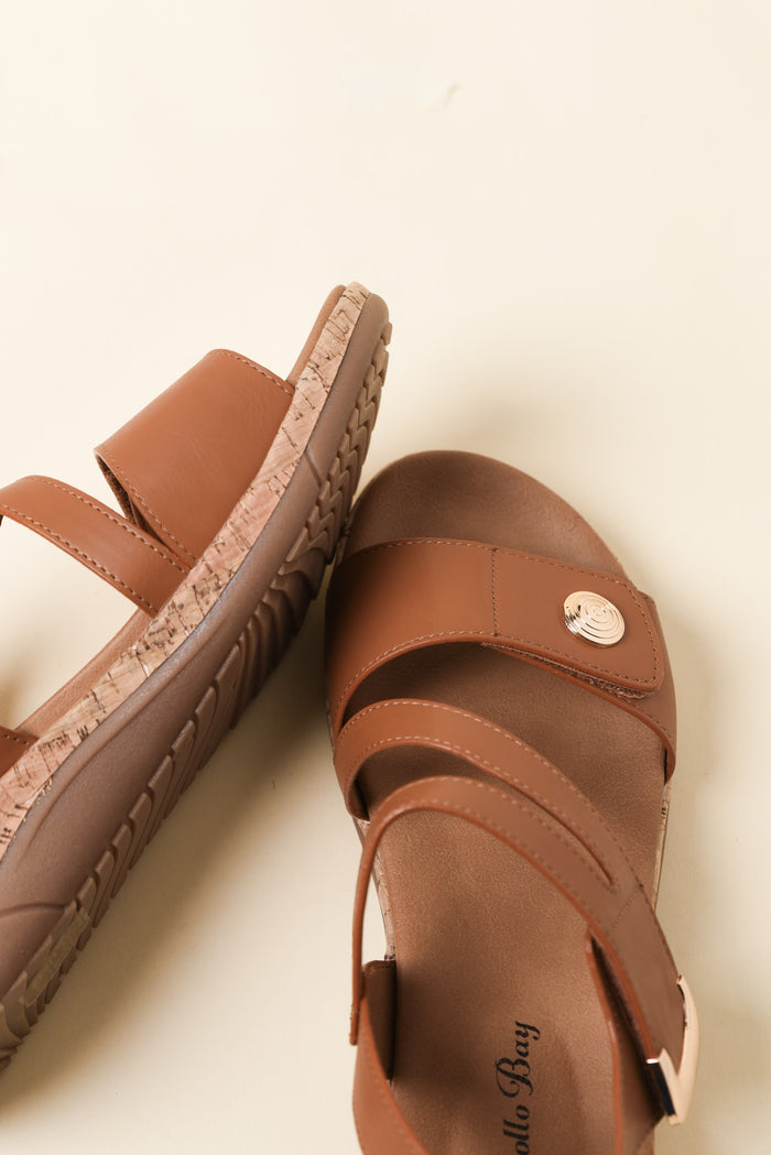 Meadow Tan Velcro Sandal