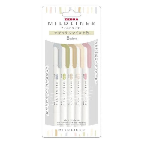 MILDLINER MILD 5 COLOR SET - NTC - Natural