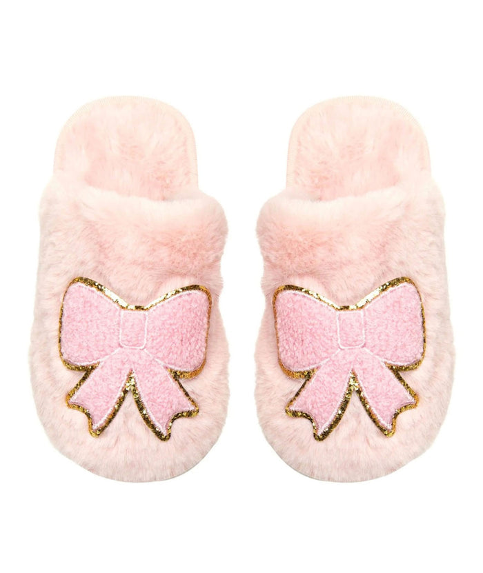 Mini Dreamers Girls Cali Bow Slippers Accessories Mini Dreamers Pink Shoes/30/31