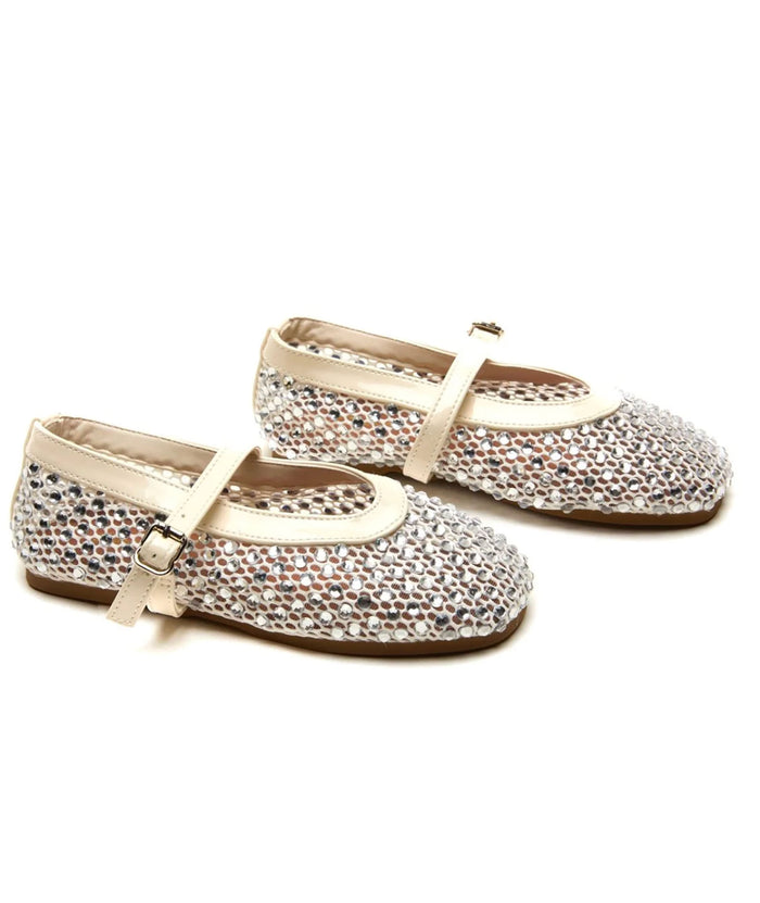 Mini Dreamers Girls Lala Mesh Crystal Ballet Flats Accessories Mini Dreamers