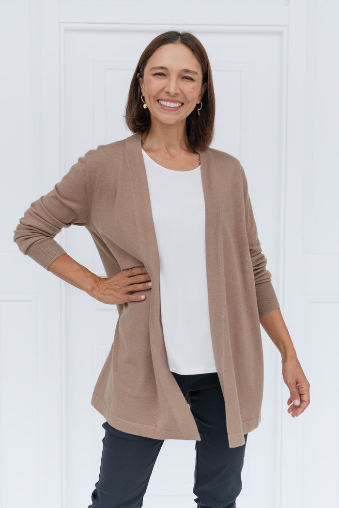 Morocco Mocha Knit Cardigan,Lifestyle