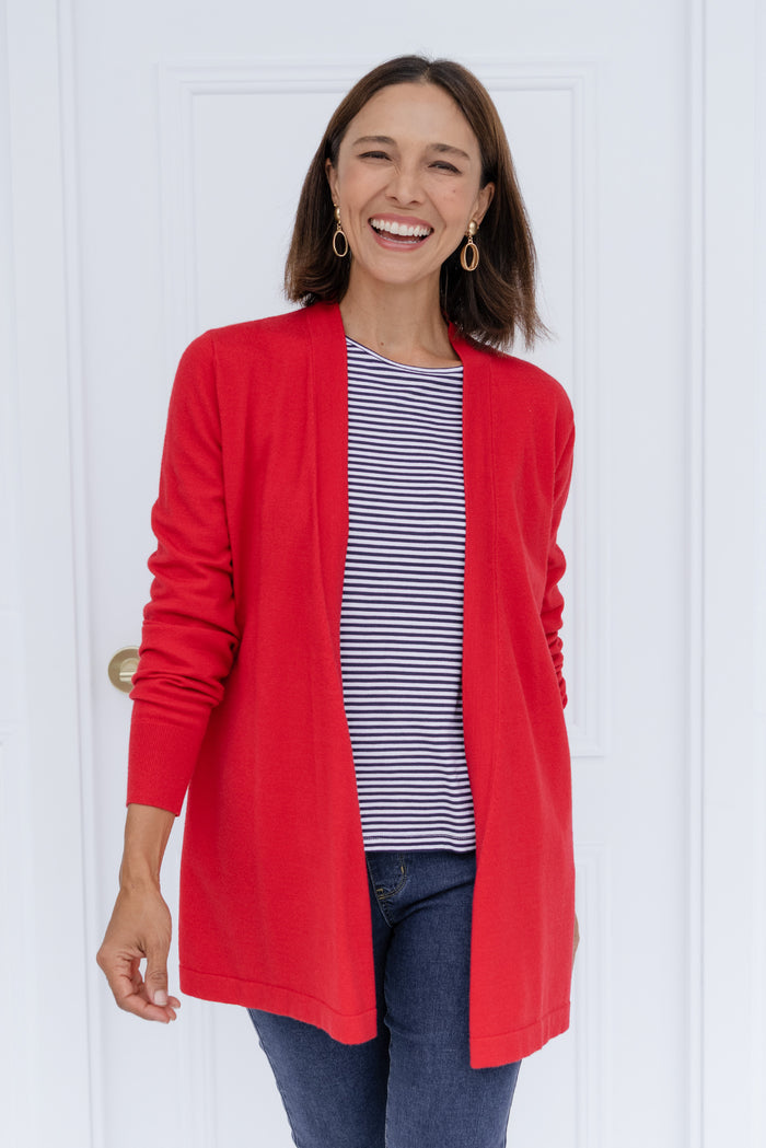 Morocco Red Knit Cardigan,Lifestyle