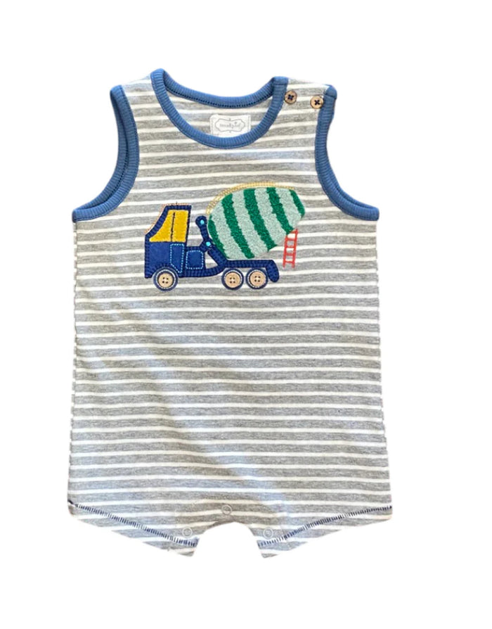 Mudpie Cement Truck Romper
