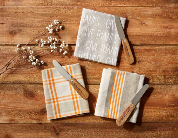 Mudpie Pumpkin Towel And Spreader Set