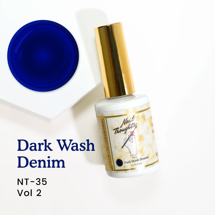 Nail thoughts NT-35 Dark Wash Denim NT Color Bottle Nail Thoughts