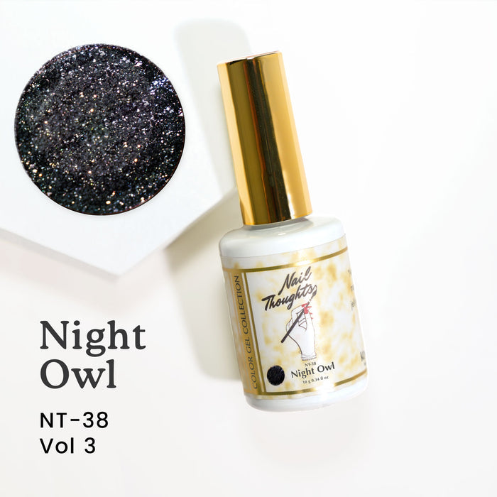 Nail thoughts NT-38 Night Owl NT Color Bottle Nail Thoughts