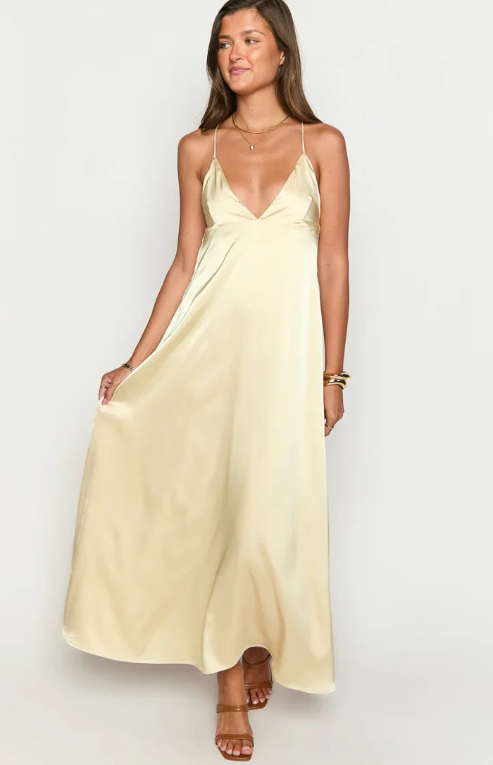 Nakita Yellow Maxi Dress