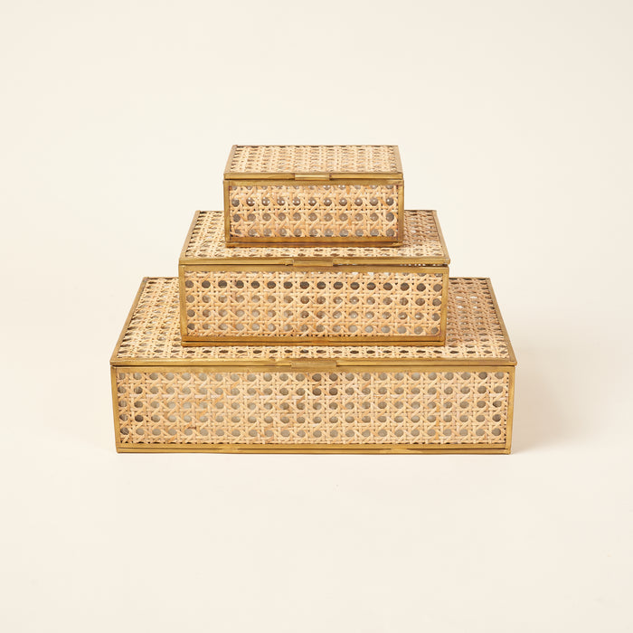 Natural Cane Wicker Decor Box