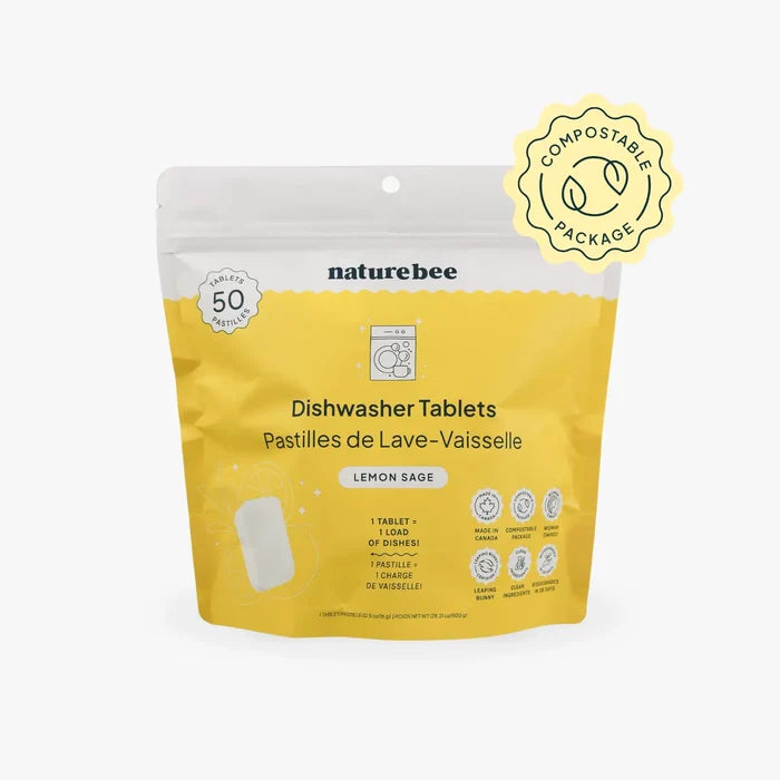 NATURE BEE Dishwasher Tablets Lemon | MADE IN CANADA | Nature Bee