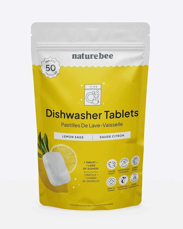 NATURE BEE Dishwasher Tablets Lemon | MADE IN CANADA | Nature Bee