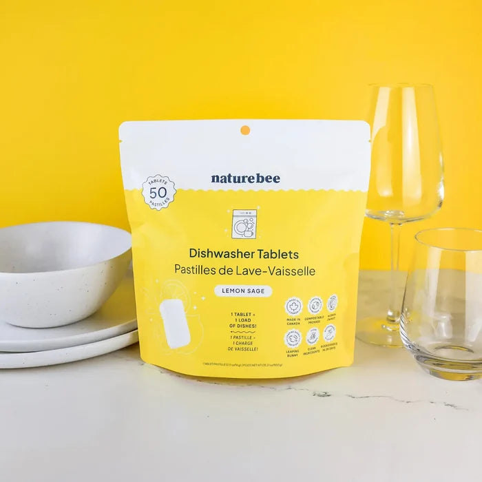 NATURE BEE Dishwasher Tablets Lemon | MADE IN CANADA | Nature Bee