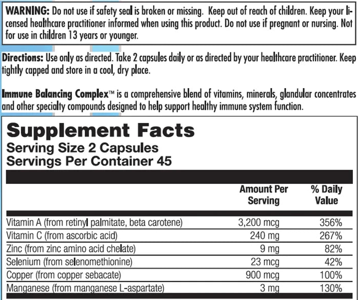 Nutra Biogenesis Immune Balancing Complex Capsules 2