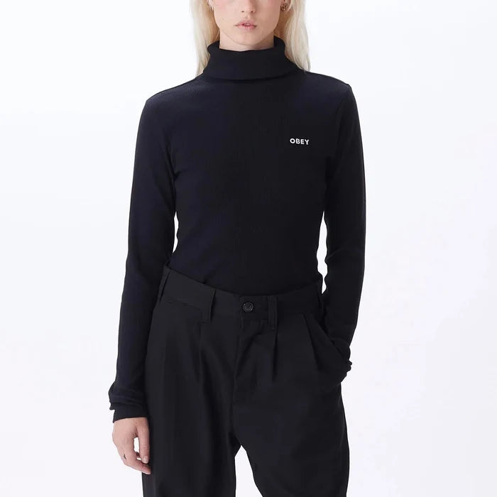 Obey Femme - Belle Turtle Neck - Black-T-shirts-231030124