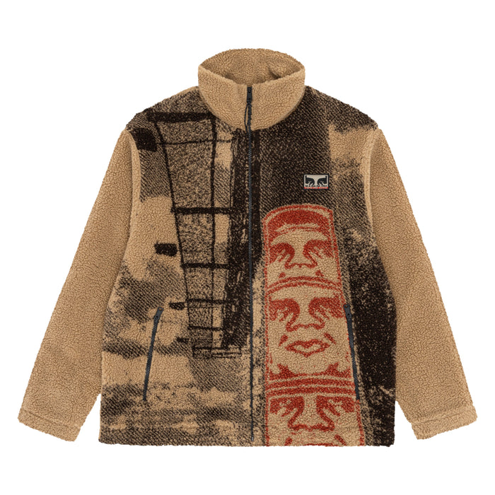 Obey x Napa - Obey Street Campaign Fleece Jacket - Toffee-Vestes et Manteaux-NA4HME